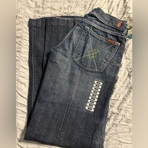 7FAMK Dark Wash Jeans. Never worn